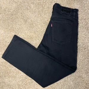 Levi’s Wedgie Straight cropped jeans in black